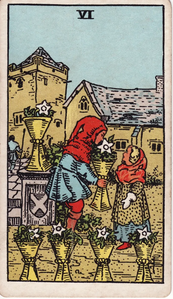 컵의 6(SIX OF CUPS) 타로카드 이미지