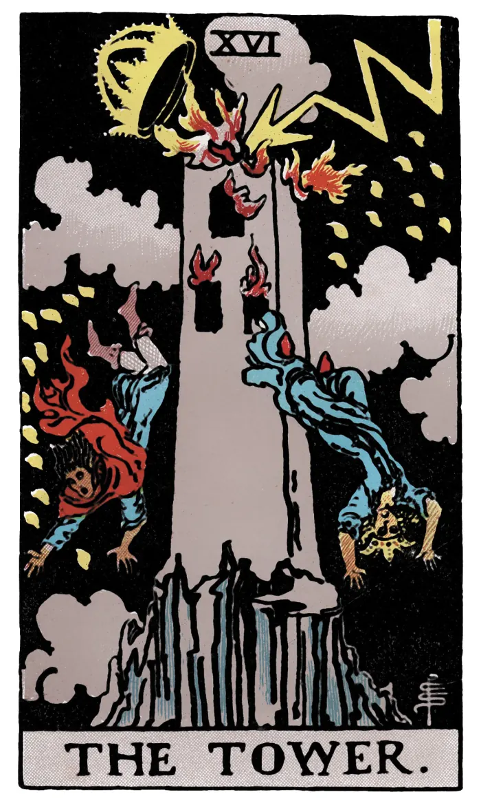 탑(THE TOWER) 타로카드 이미지