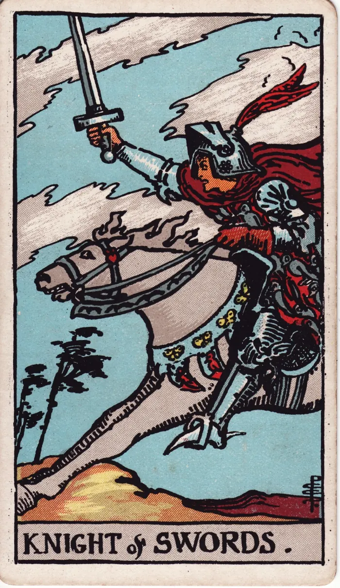 검의 기사(KNIGHT OF SWORDS) 타로카드 이미지