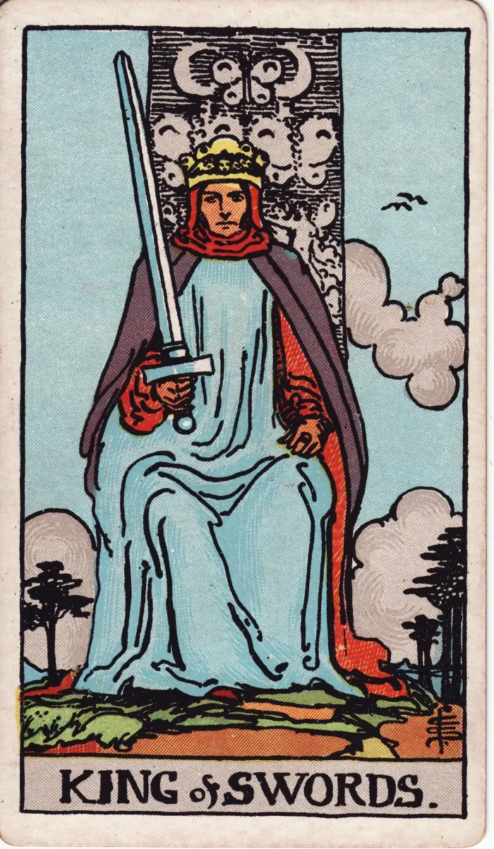 검의 왕(KING OF SWORDS) 타로카드 이미지