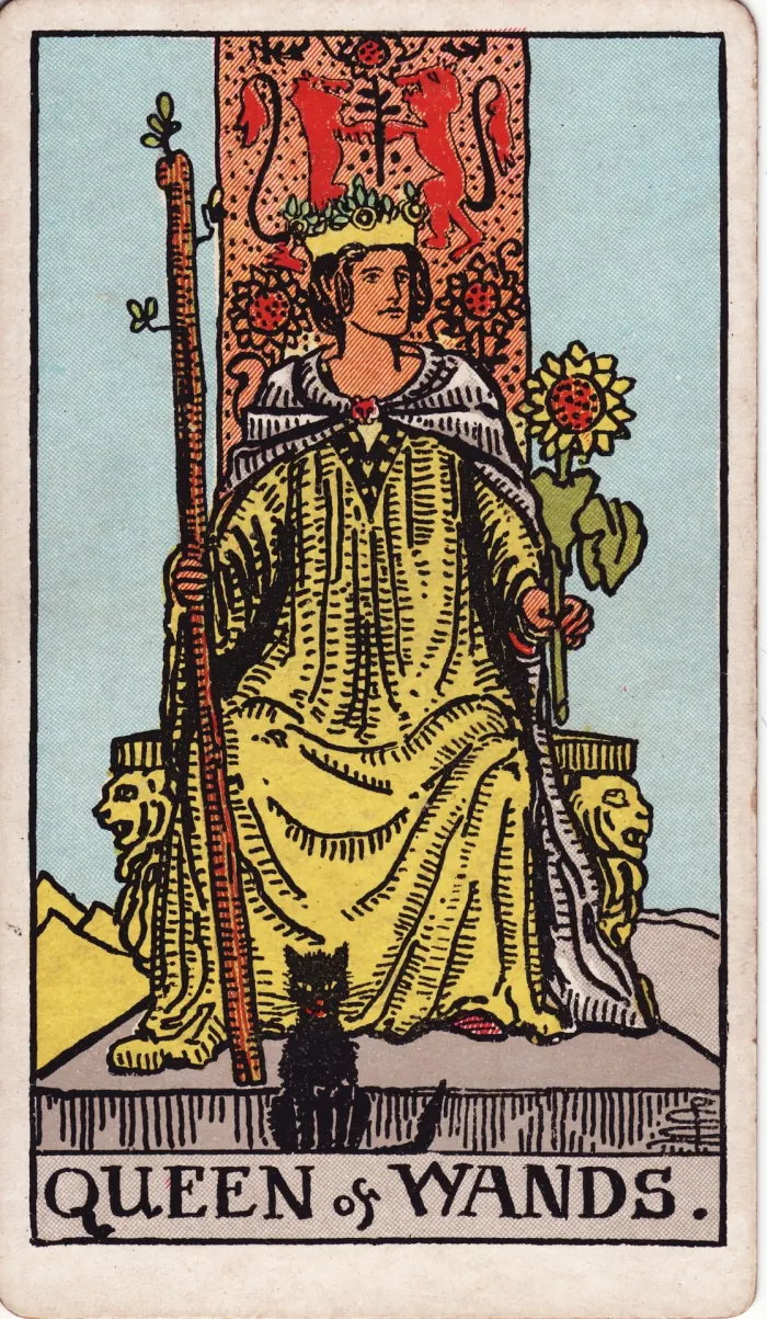 지팡이의 여왕(QUEEN OF WANDS) 타로카드 이미지