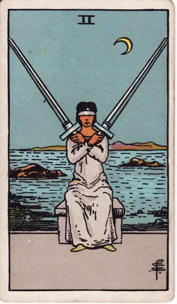 두 개의 검 타로카드